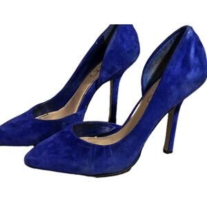 BCBG 4.5" Heels Paris Generation Royal Blue Suede EUR 37.5 Women’s US 7.5 B Sexy